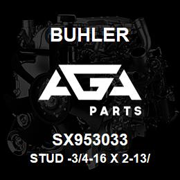 SX953033 Buhler Stud -3/4-16 x 2-13/16 | AGA Parts