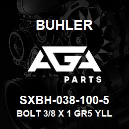 SXBH-038-100-5 Buhler Bolt 3/8 X 1 Gr5 Yllw Zn | AGA Parts