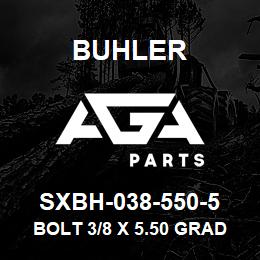 SXBH-038-550-5 Buhler Bolt 3/8 x 5.50 Grade 5 | AGA Parts