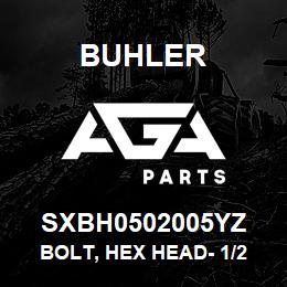 SXBH0502005YZ Buhler Bolt, Hex Head- 1/2 x 2 Gr-5 YZ | AGA Parts