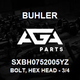 SXBH0752005YZ Buhler Bolt, Hex Head - 3/4 x 2 Gr-5 YZ | AGA Parts