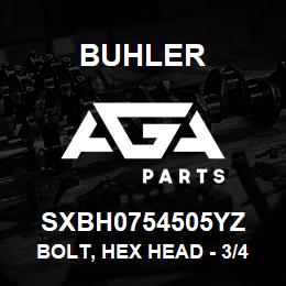 SXBH0754505YZ Buhler Bolt, Hex Head - 3/4 x 4 1/2 Gr-5 | AGA Parts