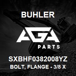 SXBHF0382008YZ Buhler Bolt, Flange - 3/8 x 2.00 Gr8 YZ | AGA Parts