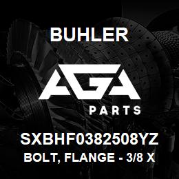 SXBHF0382508YZ Buhler Bolt, Flange - 3/8 x 2.50 Gr8 YZ | AGA Parts