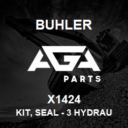 X1424 Buhler Kit, Seal - 3 Hydraulic Bucket Cylinder w/1.75 Rod | AGA Parts