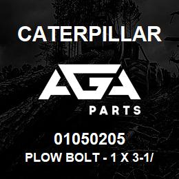 01050205 Caterpillar PLOW BOLT - 1 X 3-1/4 UNC (NUT 2J35 | AGA Parts