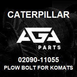 02090-11055 Caterpillar PLOW BOLT FOR KOMATSU - 5/8 X 2-1/4 UNC (NUT 4K | AGA Parts