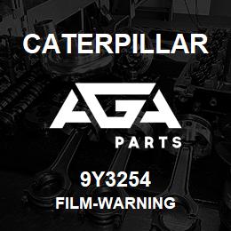9Y3254 Caterpillar FILM-WARNING | AGA Parts