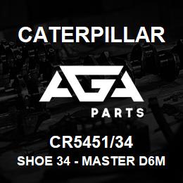 CR5451/34 Caterpillar SHOE 34 - MASTER D6M 3/4 | AGA Parts