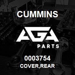 0003754 Cummins COVER,REAR | AGA Parts