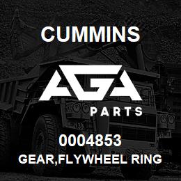 0004853 Cummins GEAR,FLYWHEEL RING | AGA Parts