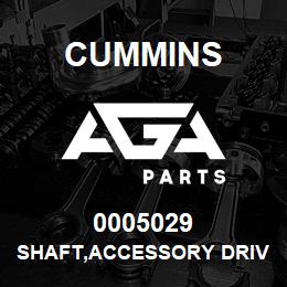 0005029 Cummins SHAFT,ACCESSORY DRIVE | AGA Parts