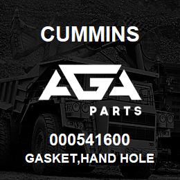 000541600 Cummins GASKET,HAND HOLE | AGA Parts