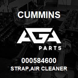 000584600 Cummins STRAP,AIR CLEANER | AGA Parts