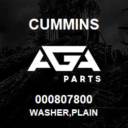 000807800 Cummins WASHER,PLAIN | AGA Parts
