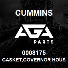 0008175 Cummins GASKET,GOVERNOR HOUSING | AGA Parts