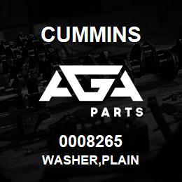 0008265 Cummins WASHER,PLAIN | AGA Parts