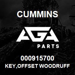 000915700 Cummins KEY,OFFSET WOODRUFF | AGA Parts