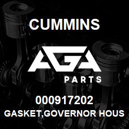 000917202 Cummins GASKET,GOVERNOR HOUSING | AGA Parts