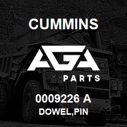 0009226 A Cummins DOWEL,PIN | AGA Parts