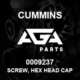 0009237 Cummins SCREW, HEX HEAD CAP | AGA Parts