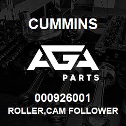 000926001 Cummins ROLLER,CAM FOLLOWER | AGA Parts