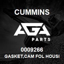 0009266 Cummins GASKET,CAM FOL HOUSING | AGA Parts