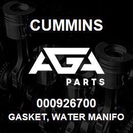 000926700 Cummins GASKET, WATER MANIFOLD | AGA Parts