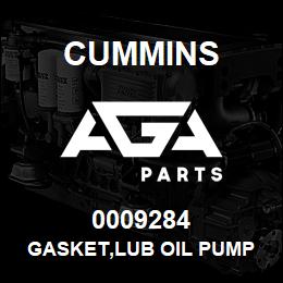 0009284 Cummins GASKET,LUB OIL PUMP | AGA Parts