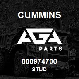 000974700 Cummins STUD | AGA Parts