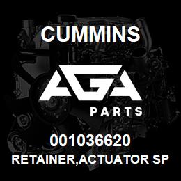 001036620 Cummins RETAINER,ACTUATOR SPRING | AGA Parts