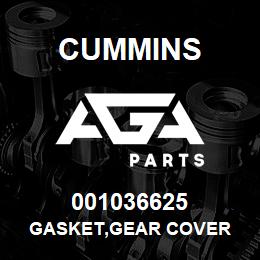 001036625 Cummins GASKET,GEAR COVER | AGA Parts
