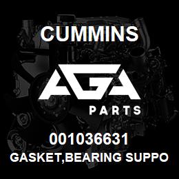 001036631 Cummins GASKET,BEARING SUPPORT | AGA Parts
