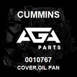 0010767 Cummins COVER,OIL PAN | AGA Parts