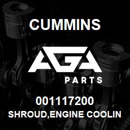 001117200 Cummins SHROUD,ENGINE COOLING FAN | AGA Parts