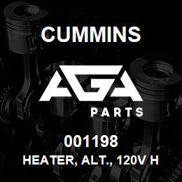 001198 Cummins Heater, Alt., 120V HC7 | AGA Parts