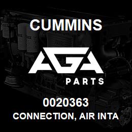 0020363 Cummins CONNECTION, AIR INTAKE | AGA Parts