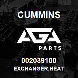 002039100 Cummins EXCHANGER,HEAT | AGA Parts