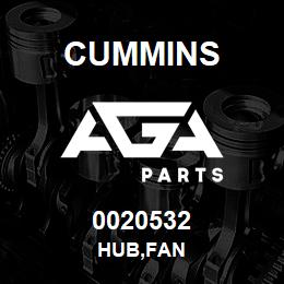 0020532 Cummins HUB,FAN | AGA Parts