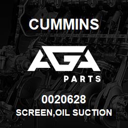 0020628 Cummins SCREEN,OIL SUCTION | AGA Parts