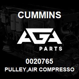 0020765 Cummins PULLEY,AIR COMPRESSOR | AGA Parts