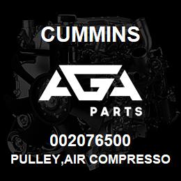 002076500 Cummins PULLEY,AIR COMPRESSOR | AGA Parts