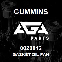 0020842 Cummins GASKET,OIL PAN | AGA Parts