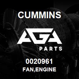 0020961 Cummins FAN,ENGINE | AGA Parts