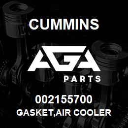 002155700 Cummins GASKET,AIR COOLER | AGA Parts