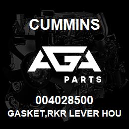 004028500 Cummins GASKET,RKR LEVER HOUSING | AGA Parts