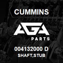 004132000 D Cummins SHAFT,STUB | AGA Parts