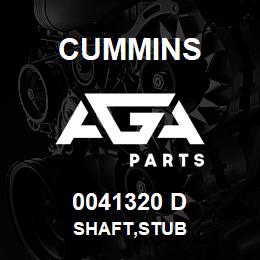 0041320 D Cummins SHAFT,STUB | AGA Parts