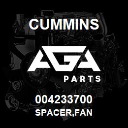 004233700 Cummins SPACER,FAN | AGA Parts