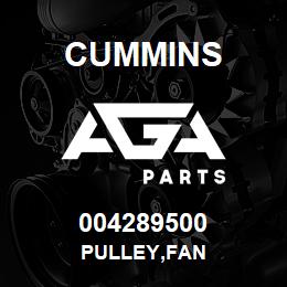 004289500 Cummins PULLEY,FAN | AGA Parts